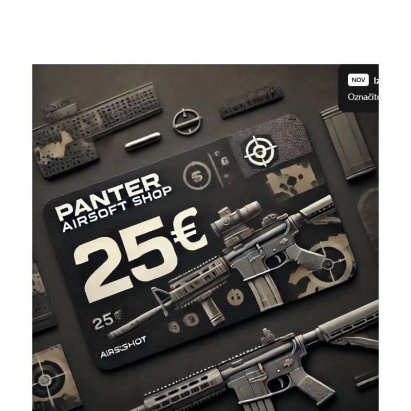 DARILNI BON ZA SPLETNO TRGOVINO 25€