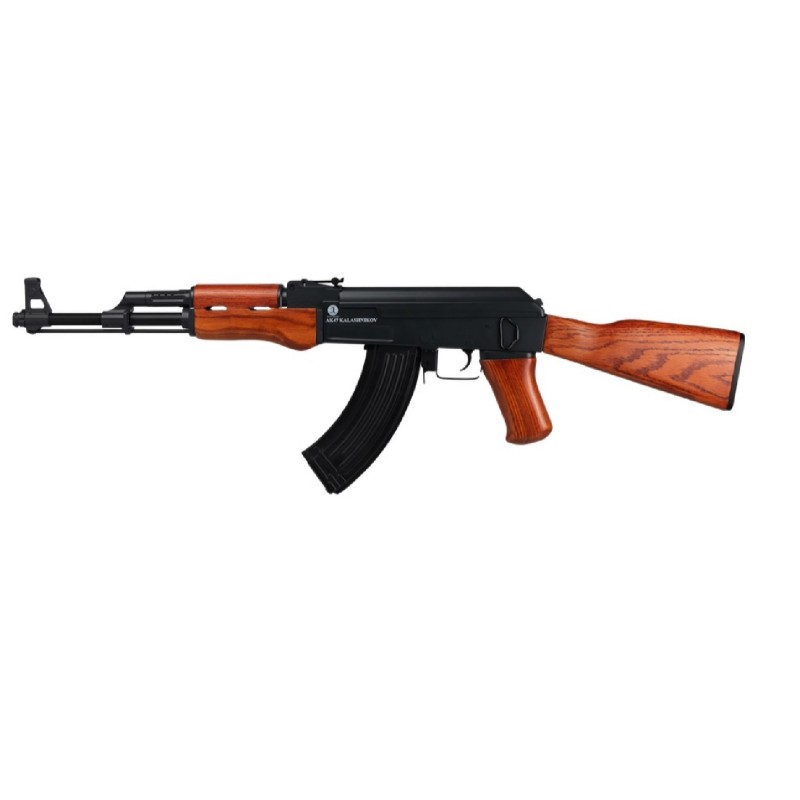 AIRSOFT ELEKTRO PUŠKA AK 47 FULL METAL REAL WOOD BLOW BACK