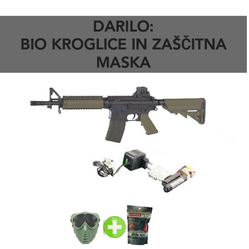 AIRSOFT ELEKTRO PUŠKA COLT M4 CQB DUAL TONE POLIMER