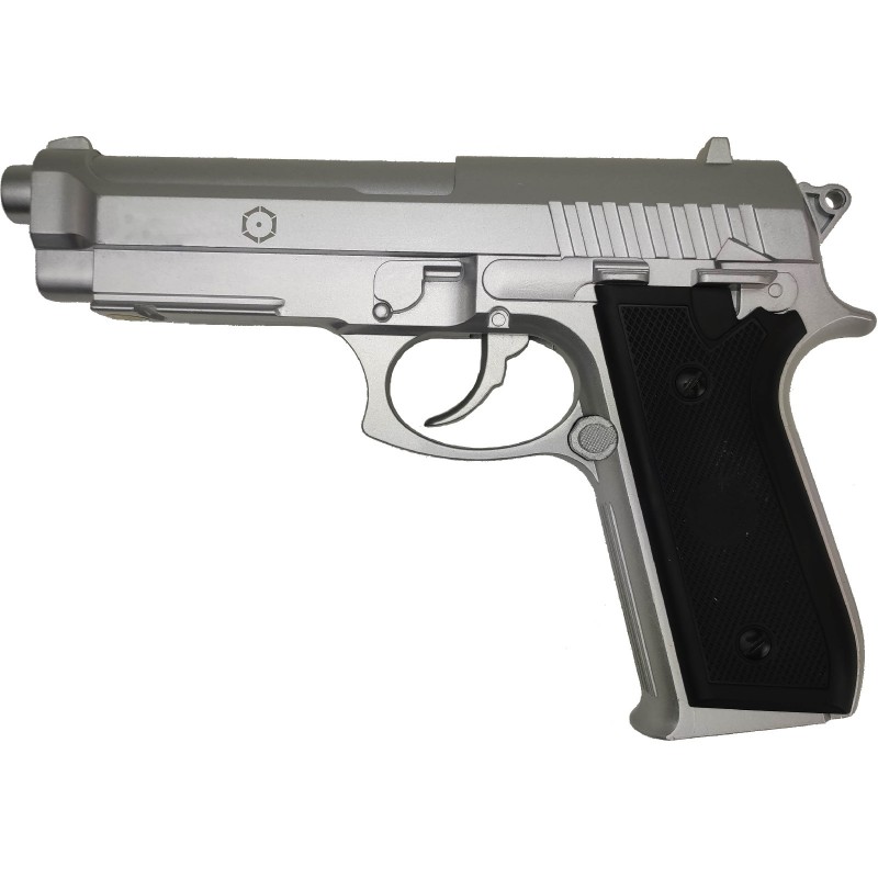 AIRSOFT NETRZAJNA PLINSKA PIŠTOLA TAURUS PT92 SILVER FULL METAL CO2