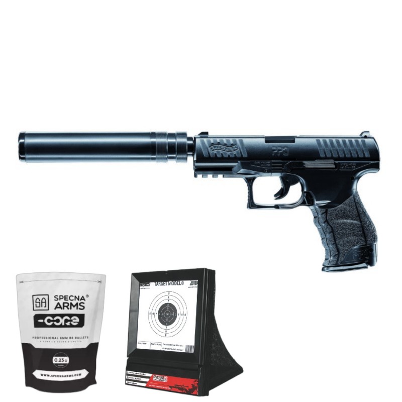 SUPER PAKET! AIRSOFT VZMETNA PIŠTOLA WALTHER PPQ NAVY UMAREX