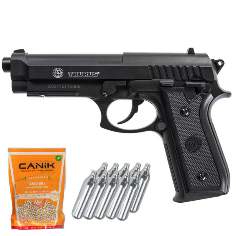 SUPER PAKET! AIRSOFT NETRZAJNA PLINSKA PIŠTOLA TAURUS PT92 ABS CO2