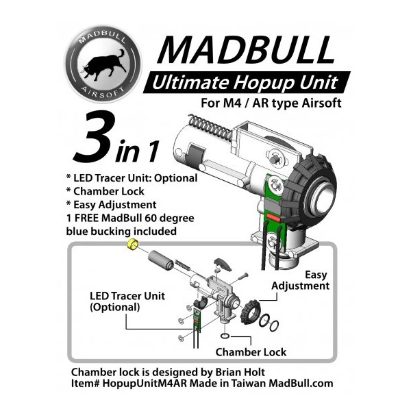 AIRSOFT HOP UP KOMORA ULTIMATE M4 MADBULL   LED ENOTA