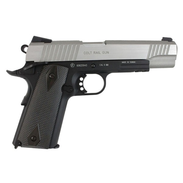 AIRSOFT TRZAJNA PLINSKA PIŠTOLA COLT 1911 RAIL DUAL TONE 2