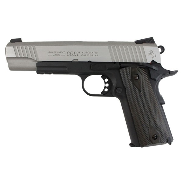 AIRSOFT TRZAJNA PLINSKA PIŠTOLA COLT 1911 RAIL DUAL TONE