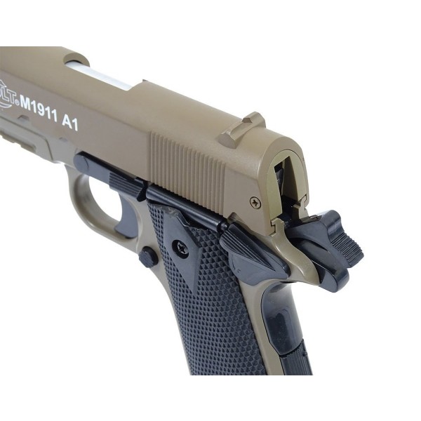 AIRSOFT VZMETNA PIŠTOLA COLT 1911 TAN DUAL COLOR